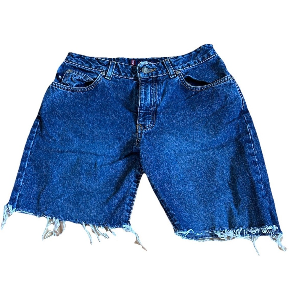 Bongo Jeans Junior Size 5 Shorts Vtg 90s Dark Wash Cutoffs 100% Cotton Retro